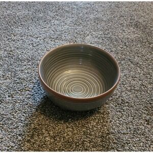 Food Network Stoneware Bowl Earth Tone Ribbed Design Microwave Dishwasher Safe